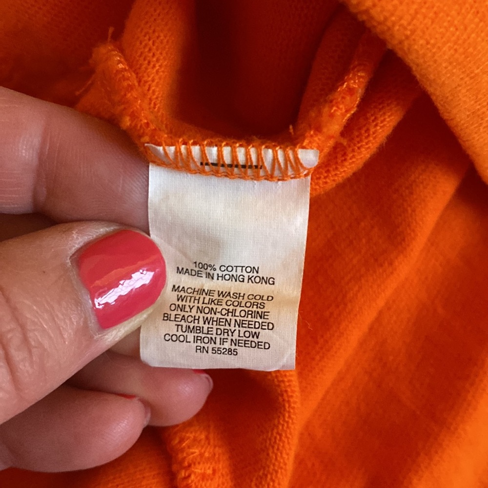 Express Men’s Orange Quarter Zip sweatshirt. Size Large. - Picture 4 of 4